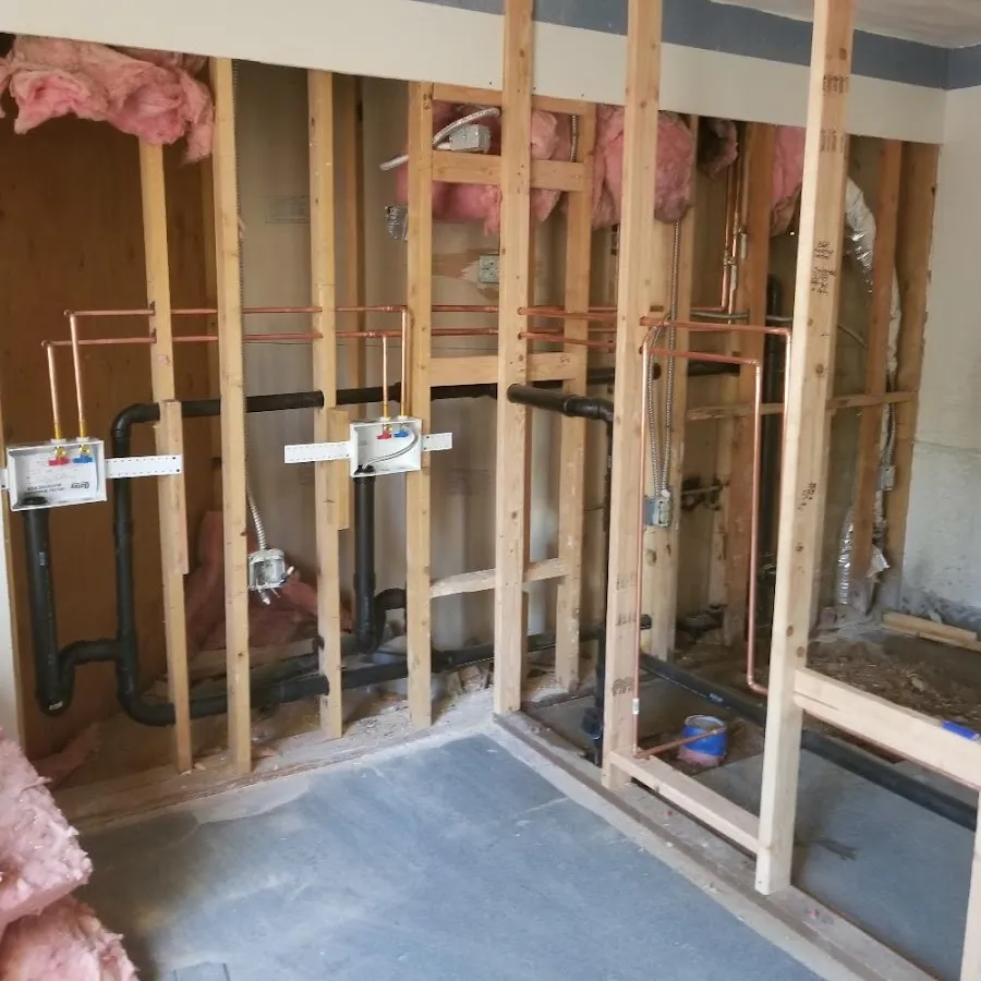 Copper pipe rough-in and plumbing installation in Shaler